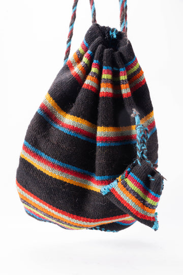 Striped Drawstring Mother-and-Child Bag