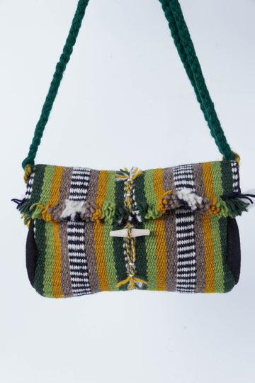 Green Tassel Cylinder Bag