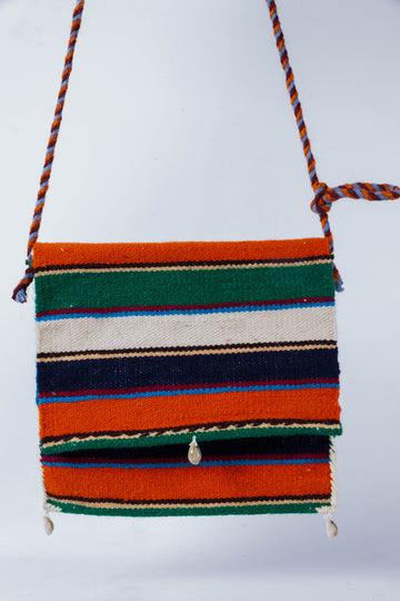 Iridescent Striped Shell Ethnic Tote Bag